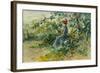 A Moments Rest watercolor and bodycolour-Pompeo Mariani-Framed Giclee Print