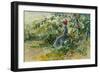 A Moments Rest watercolor and bodycolour-Pompeo Mariani-Framed Giclee Print