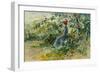 A Moments Rest watercolor and bodycolour-Pompeo Mariani-Framed Giclee Print