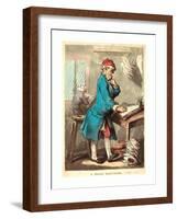 A Money Scrivener, 1801, Hand-Colored Etching, Rosenwald Collection-Thomas Rowlandson-Framed Giclee Print