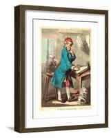 A Money Scrivener, 1801, Hand-Colored Etching, Rosenwald Collection-Thomas Rowlandson-Framed Giclee Print