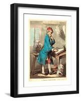 A Money Scrivener, 1801, Hand-Colored Etching, Rosenwald Collection-Thomas Rowlandson-Framed Giclee Print