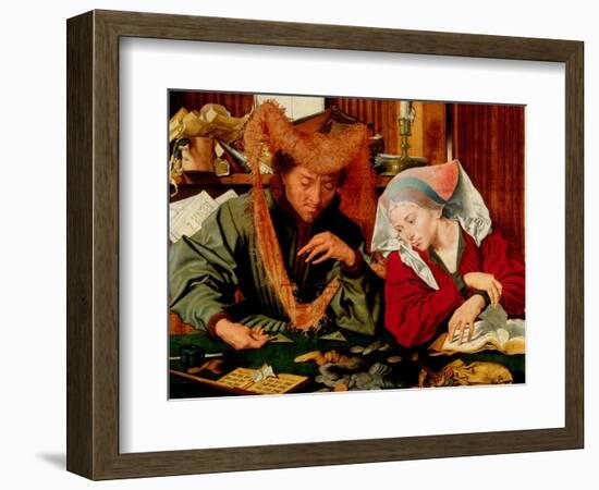 A Moneychanger and His Wife-Marinus Van Reymerswaele-Framed Giclee Print