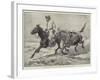 A Mongol Courier Carrying the Chinese Mail across the Gobi Desert-Richard Caton Woodville II-Framed Giclee Print