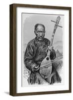 A Mongol Musician, from 'The History of Mankind', Vol.Iii, by Prof. Friedrich Ratzel, 1898-null-Framed Giclee Print