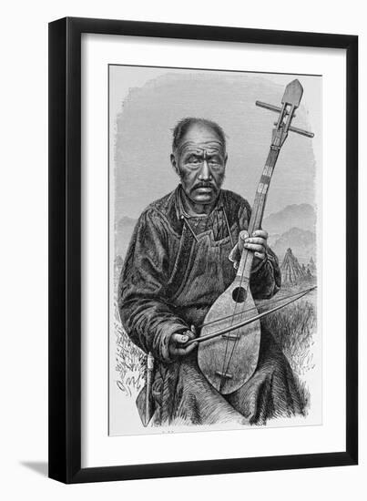 A Mongol Musician, from 'The History of Mankind', Vol.Iii, by Prof. Friedrich Ratzel, 1898-null-Framed Giclee Print