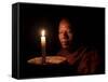 A Monk Meditates at a Buddhist Temple in Sen Monorom, Mondulkiri Province, Cambodia, Indochina-Andrew Mcconnell-Framed Stretched Canvas