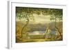 A Monk on a Terrace at the Nemi Lake, 1818-Joachim Faber-Framed Giclee Print