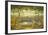 A Monk on a Terrace at the Nemi Lake, 1818-Joachim Faber-Framed Giclee Print