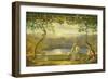 A Monk on a Terrace at the Nemi Lake, 1818-Joachim Faber-Framed Giclee Print