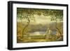 A Monk on a Terrace at the Nemi Lake, 1818-Joachim Faber-Framed Giclee Print