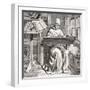 A Monk Scribe Surrounded by Manuscripts and Books at His Desk, after a 15th Century Work, from…-null-Framed Giclee Print