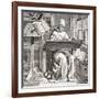 A Monk Scribe Surrounded by Manuscripts and Books at His Desk, after a 15th Century Work, from…-null-Framed Giclee Print