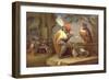 A Monkey Smoking and Drinking with an Owl-Ferdinand van Kessel-Framed Giclee Print
