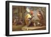 A Monkey Smoking and Drinking with an Owl-Ferdinand van Kessel-Framed Giclee Print