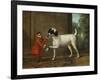 A Monkey Wearing Crimson Livery Dancing with a Poodle on the Terrace of a Country House-John Wootton-Framed Giclee Print