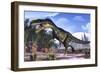 A Monolophosaurus Dinosaur Walking Amongst Cycas and Calamites-Stocktrek Images-Framed Art Print