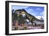 A Monolophosaurus Dinosaur Walking Amongst Cycas and Calamites-Stocktrek Images-Framed Art Print