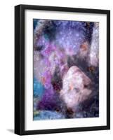 A Montage of a Portrait of a Woman, Flowers and Texture-Alaya Gadeh-Framed Photographic Print