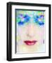 A Montage of a Portrait of a Woman with Closed Eyes and Ornaments Out of Flowers-Alaya Gadeh-Framed Photographic Print