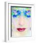 A Montage of a Portrait of a Woman with Closed Eyes and Ornaments Out of Flowers-Alaya Gadeh-Framed Photographic Print