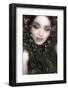 A Montage of a Portrait of a Womans Face with Flowers and Textures-Alaya Gadeh-Framed Photographic Print