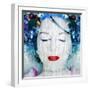 A Montage of a Portrait of a Womans Face with Flowers and Textures-Alaya Gadeh-Framed Photographic Print