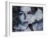 A Montage of a Portrait with Ornaments from Water Reflections in Reserded Colors-Alaya Gadeh-Framed Photographic Print