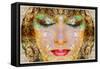 A Montage of a Portrait with Ornaments in Egyptian Style-Alaya Gadeh-Framed Stretched Canvas