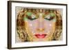 A Montage of a Portrait with Ornaments in Egyptian Style-Alaya Gadeh-Framed Photographic Print