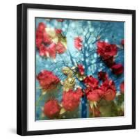 A Montage of a Tree and Red Rose Petals in Sparkling Light and Reflections-Alaya Gadeh-Framed Photographic Print