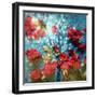 A Montage of a Tree and Red Rose Petals in Sparkling Light and Reflections-Alaya Gadeh-Framed Photographic Print