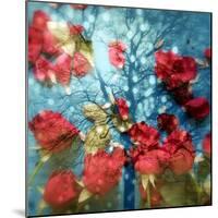 A Montage of a Tree and Red Rose Petals in Sparkling Light and Reflections-Alaya Gadeh-Mounted Photographic Print