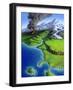 A Montage of Earth's Features Including a Volcano, River, Storm and Mountains-null-Framed Art Print