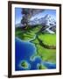 A Montage of Earth's Features Including a Volcano, River, Storm and Mountains-null-Framed Art Print