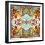 A Montage of Flowers and Seashells Turned into a Mandala-Alaya Gadeh-Framed Photographic Print