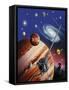 A Montage of the Universe Featuring Astronomical Objects and an Exploratory Craft-null-Framed Stretched Canvas