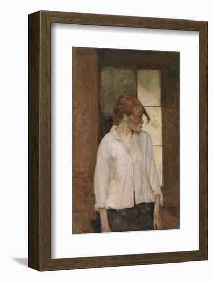 "A Montrouge" - Rosa la Rouge, 1886-1887-Henri de Toulouse-Lautrec-Framed Art Print