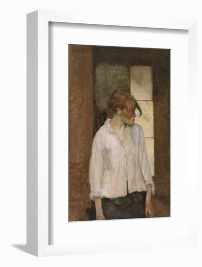 "A Montrouge" - Rosa la Rouge, 1886-1887-Henri de Toulouse-Lautrec-Framed Art Print