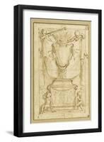 A Monument, Surrounded by Four Figures of Children-Alessandro Algardi-Framed Giclee Print