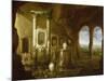 A Monument to Augustus, in a Grotto with Figures-Charles-Cornelisz de Hooch-Mounted Giclee Print