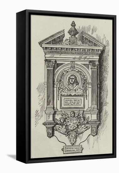 A Monument to Samuel Pepys-null-Framed Stretched Canvas