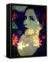 A Moody Evening Portrait of a Woman with Bright Flower Appearence-Alaya Gadeh-Framed Stretched Canvas