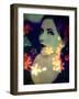 A Moody Evening Portrait of a Woman with Bright Flower Appearence-Alaya Gadeh-Framed Photographic Print
