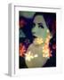 A Moody Evening Portrait of a Woman with Bright Flower Appearence-Alaya Gadeh-Framed Photographic Print