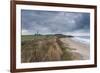 A moody sky looms over the coast at Happisburgh, Norfolk, England, United Kingdom, Europe-Jon Gibbs-Framed Photographic Print