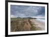 A moody sky looms over the coast at Happisburgh, Norfolk, England, United Kingdom, Europe-Jon Gibbs-Framed Photographic Print