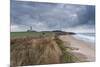 A moody sky looms over the coast at Happisburgh, Norfolk, England, United Kingdom, Europe-Jon Gibbs-Mounted Photographic Print