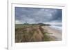 A moody sky looms over the coast at Happisburgh, Norfolk, England, United Kingdom, Europe-Jon Gibbs-Framed Photographic Print
