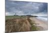 A moody sky looms over the coast at Happisburgh, Norfolk, England, United Kingdom, Europe-Jon Gibbs-Mounted Photographic Print